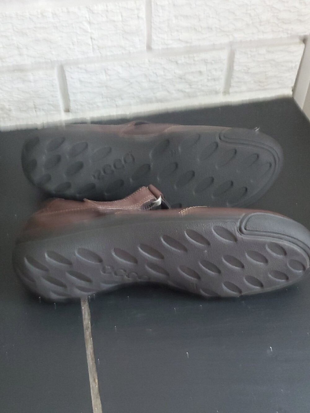 Ecco Women's Dark Brown Mary Jane Flats Sz 6.5 Career Casual Confort Active - Picture 11 of 13